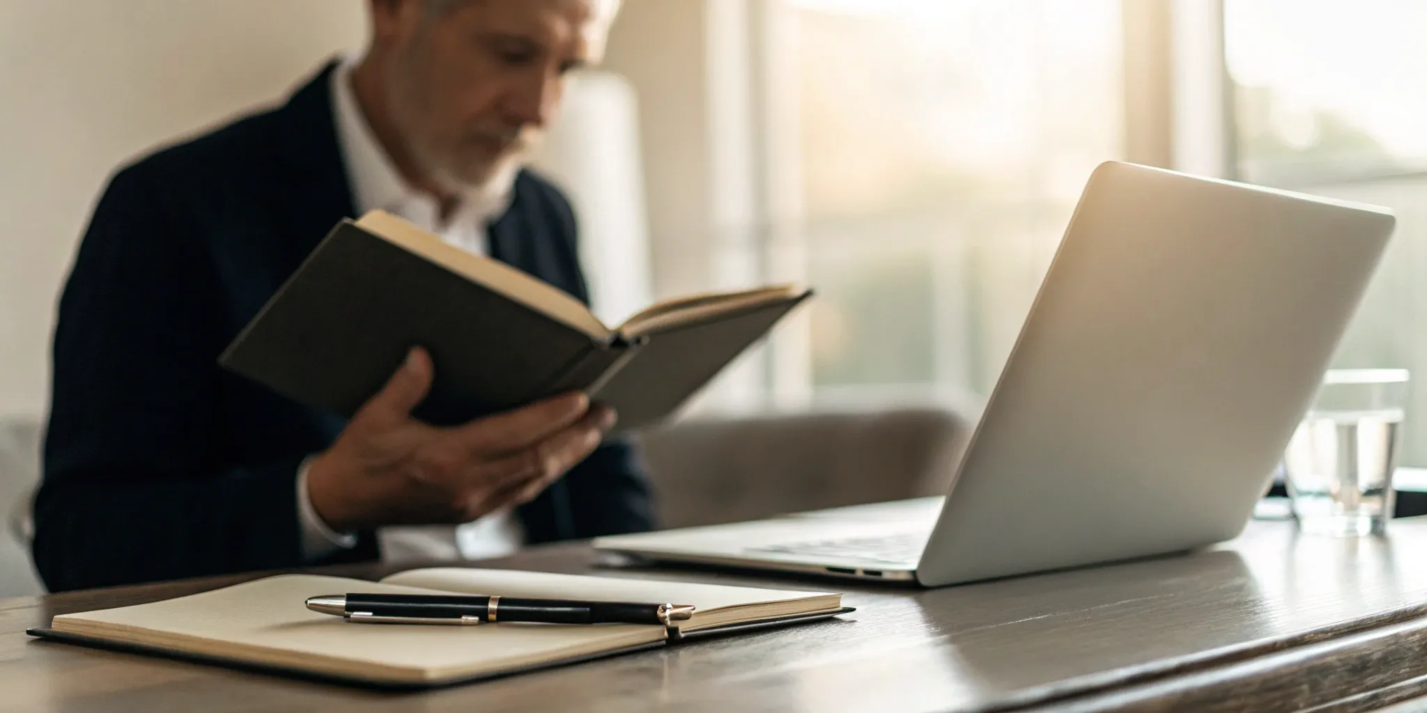 Reading Genius® 3.0 Blog 93 Man at a desk practicing how to read faster with comprehension.