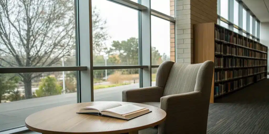 Reading Speed Test 101: How to Test & Improve 5 An open book on a table for a test to improve reading speed.