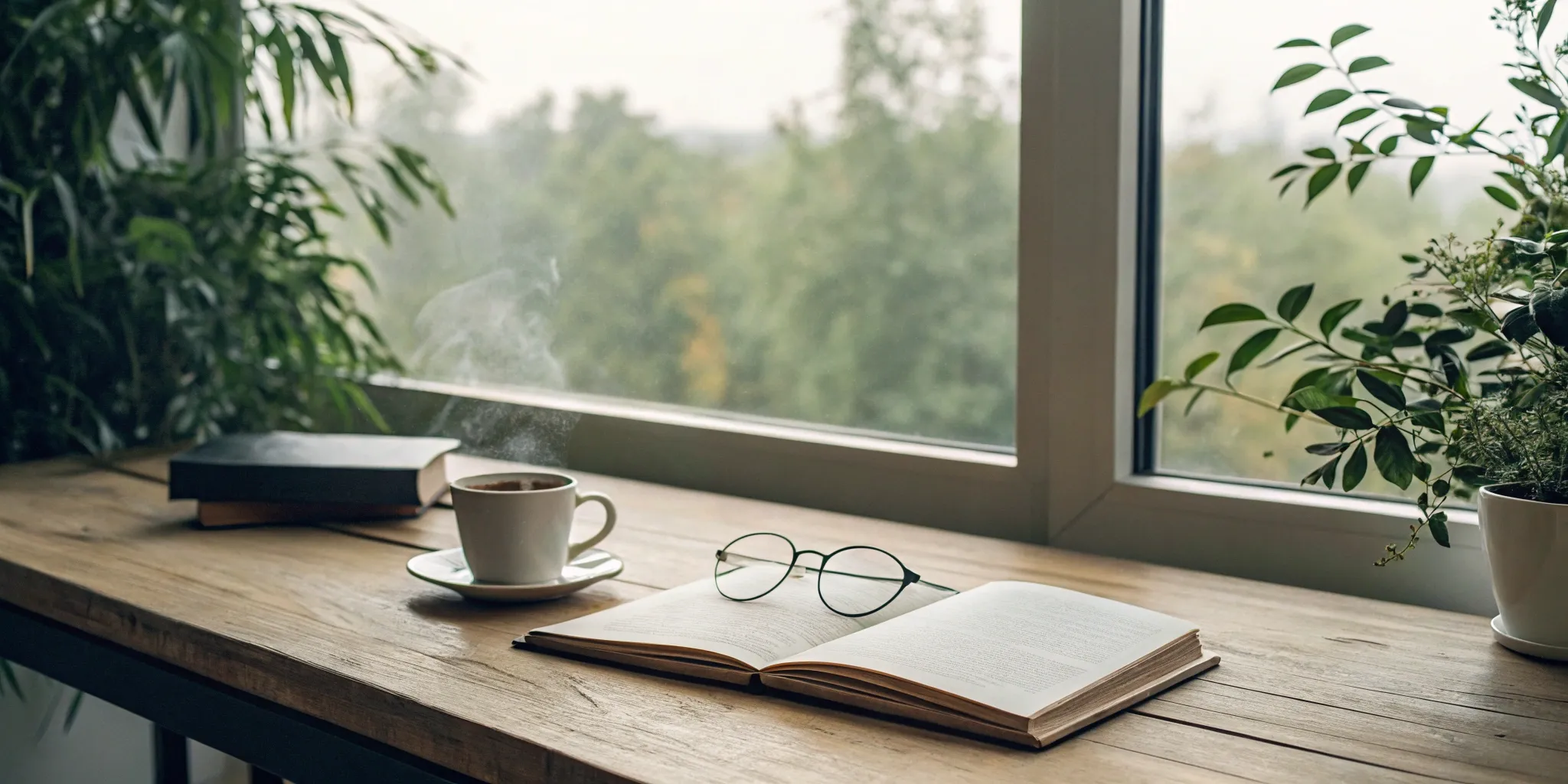 Reading Genius® 3.0 Blog 98 Open book and eyeglasses on a desk, a setting for dedicated photographic memory training.
