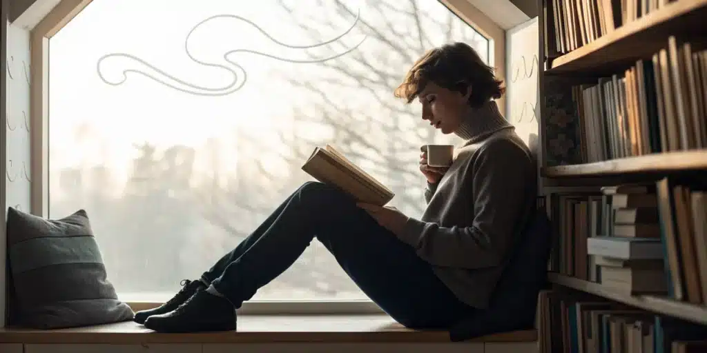 What Is Subvocalization in Reading? Is It Slowing You Down? 9 A person reading a book, quietly subvocalizing the words on the page.