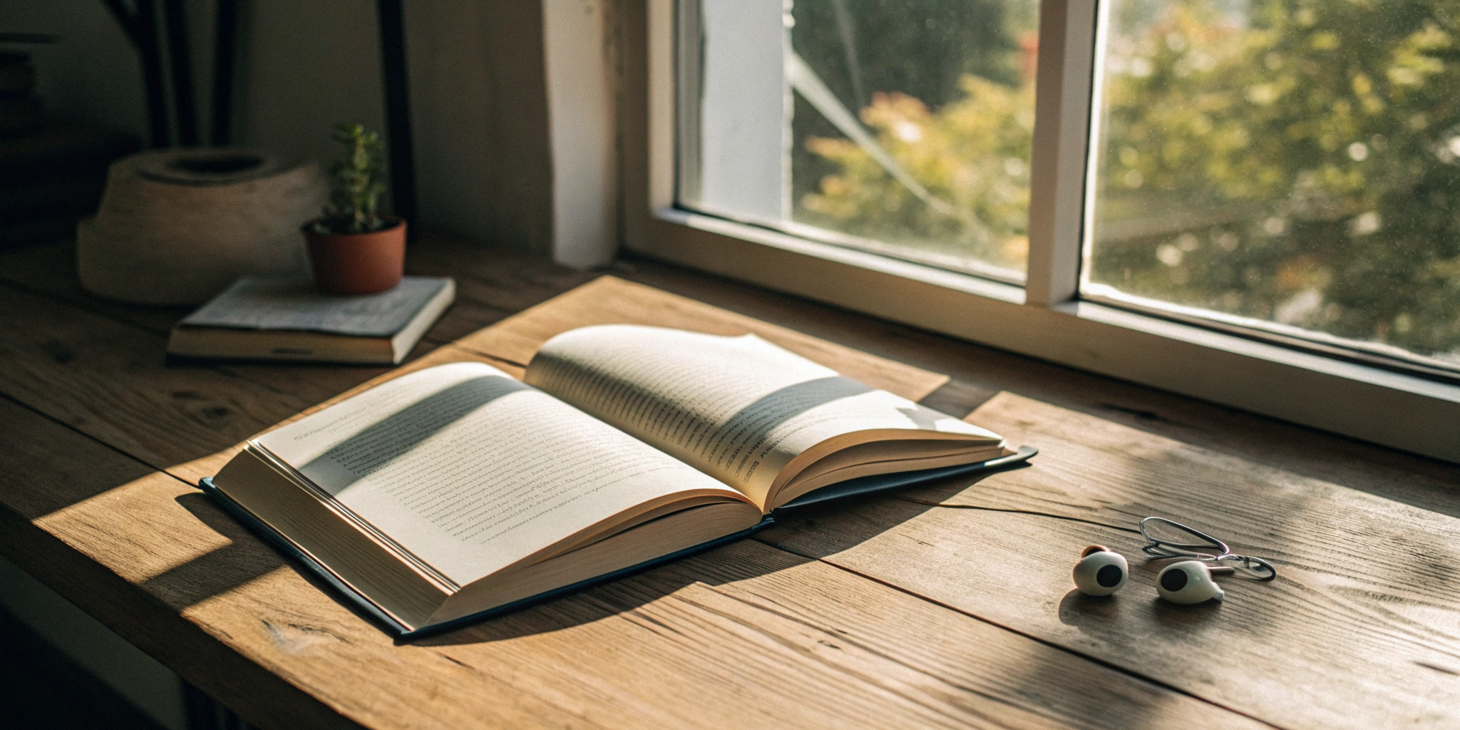 Reading Genius® 3.0 Blog 66 An open book on a desk, considering if subvocalization increases reading comprehension.