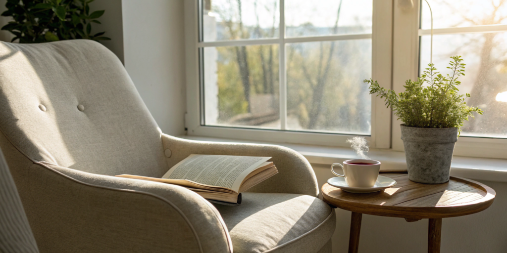 How to Read Without Getting Bored: A Focused Guide 8 An open book in a cozy spot by a window, a simple way to read without getting bored.