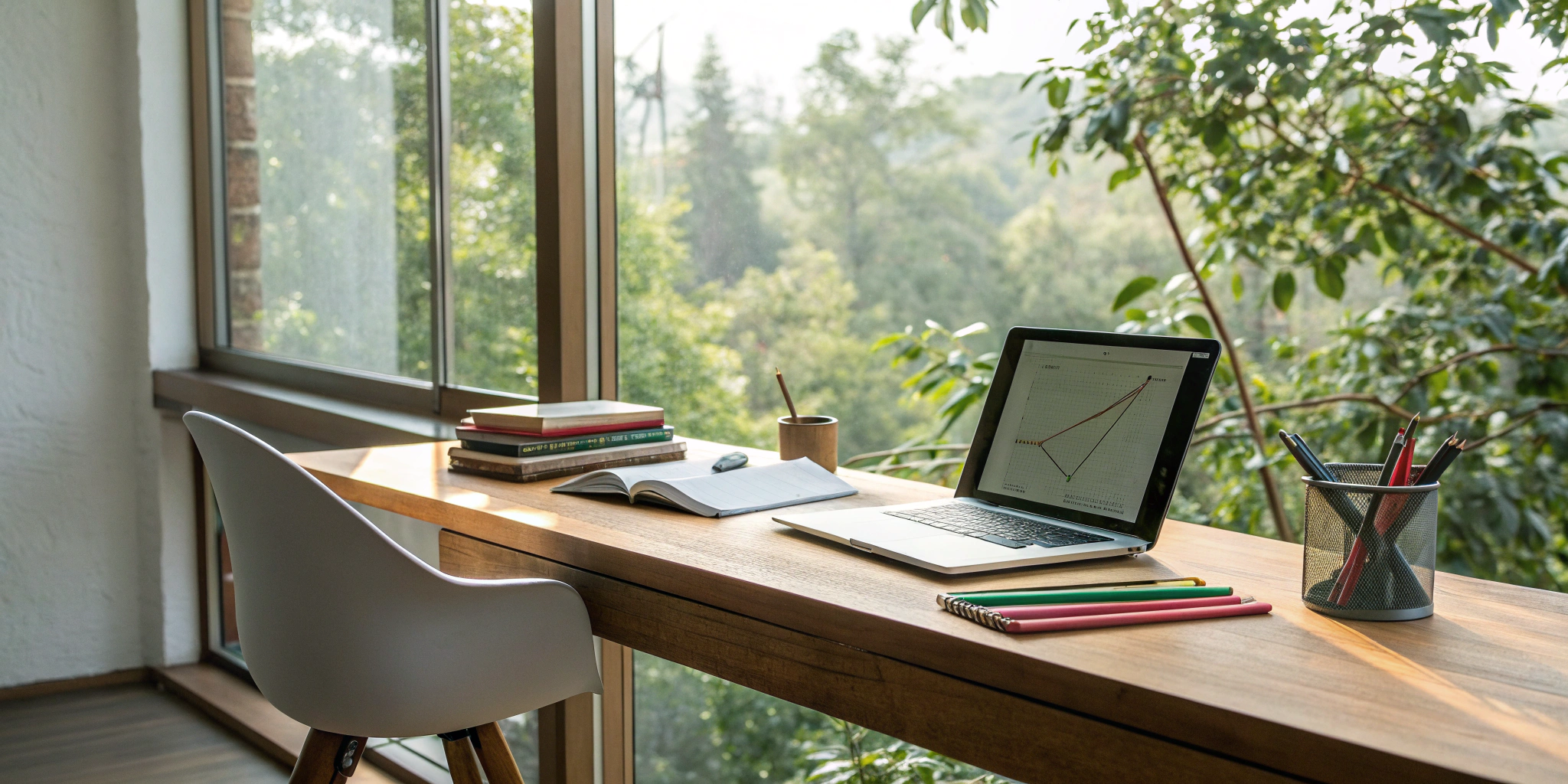 Reading Genius® 3.0 Blog 31 A notebook and laptop on a desk used for alternatives to mind mapping for better comprehension.