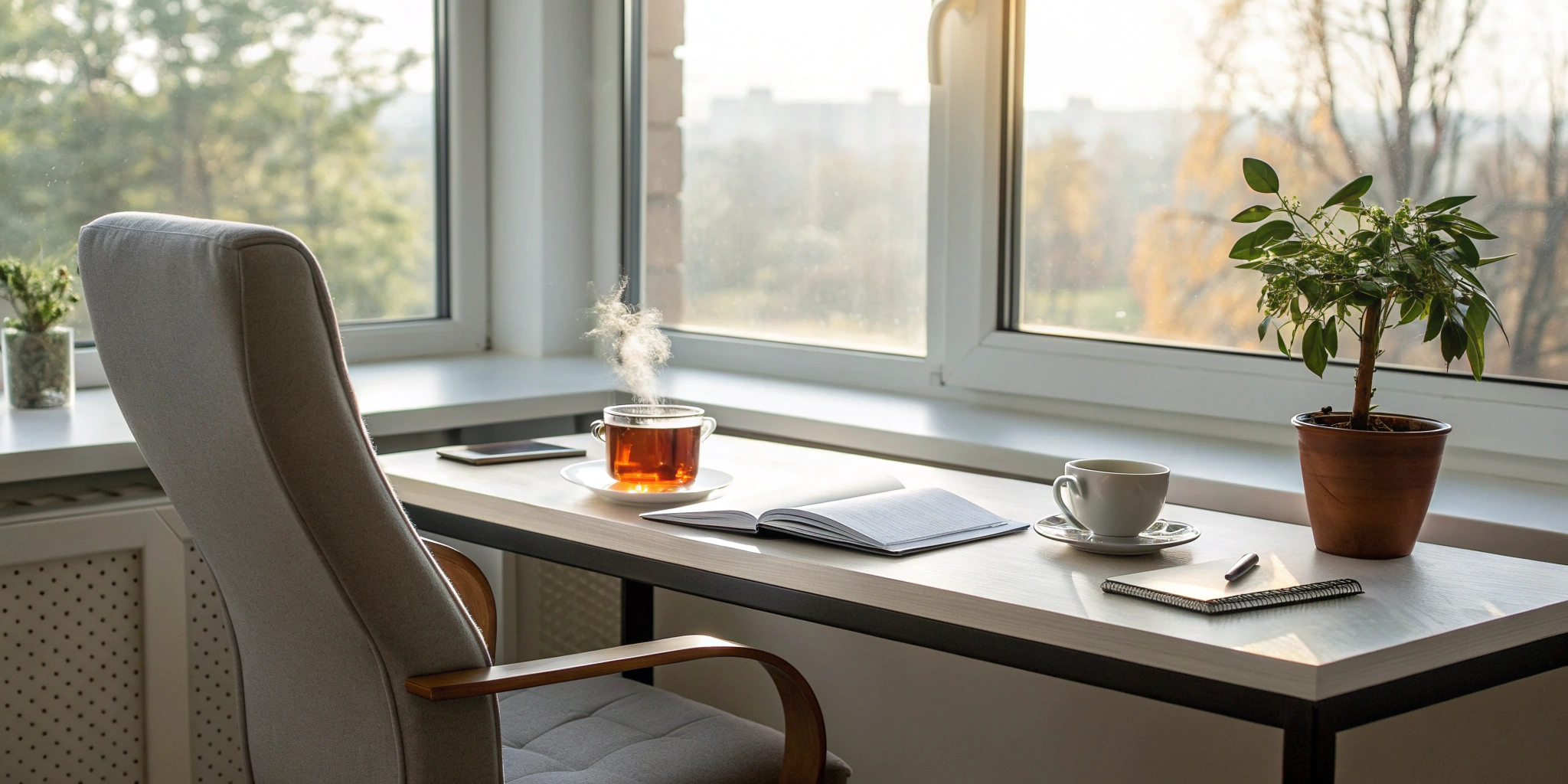 Reading Genius® 3.0 Blog 33 Modern workspace with an open book for an accelerated learning for reading program.