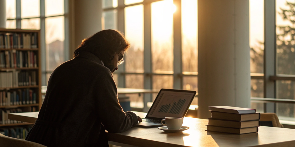 Top 5 Advanced Reading Comprehension Courses 9 A person studying an advanced reading comprehension course on a laptop.