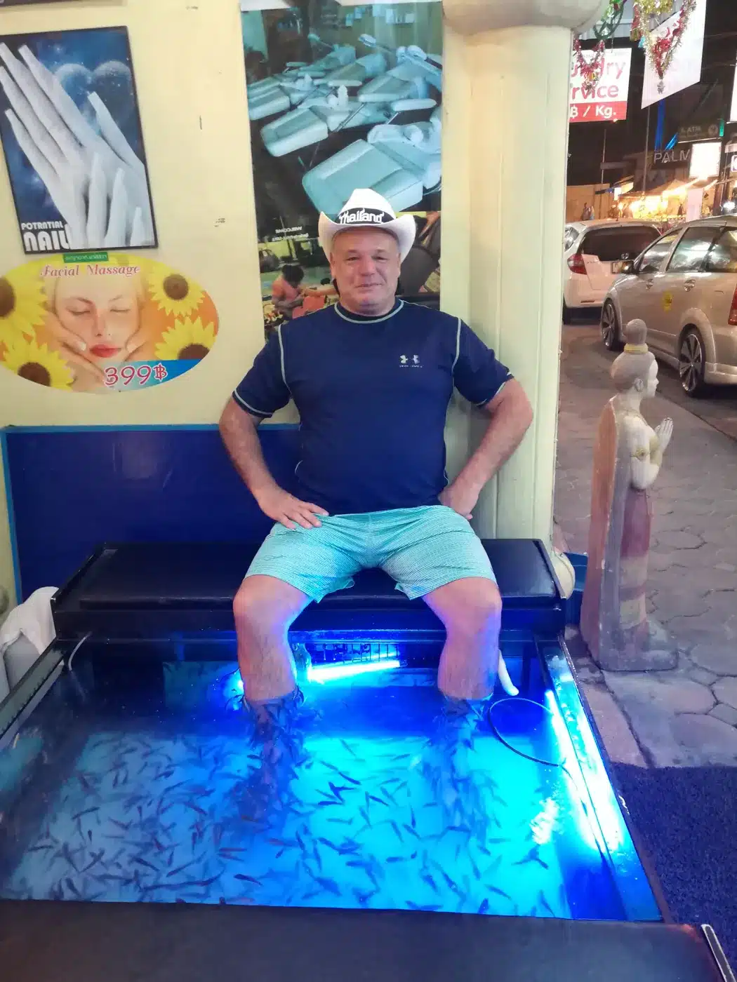 Ed's Biography v1 25 Ed before a foot massage in Thailand