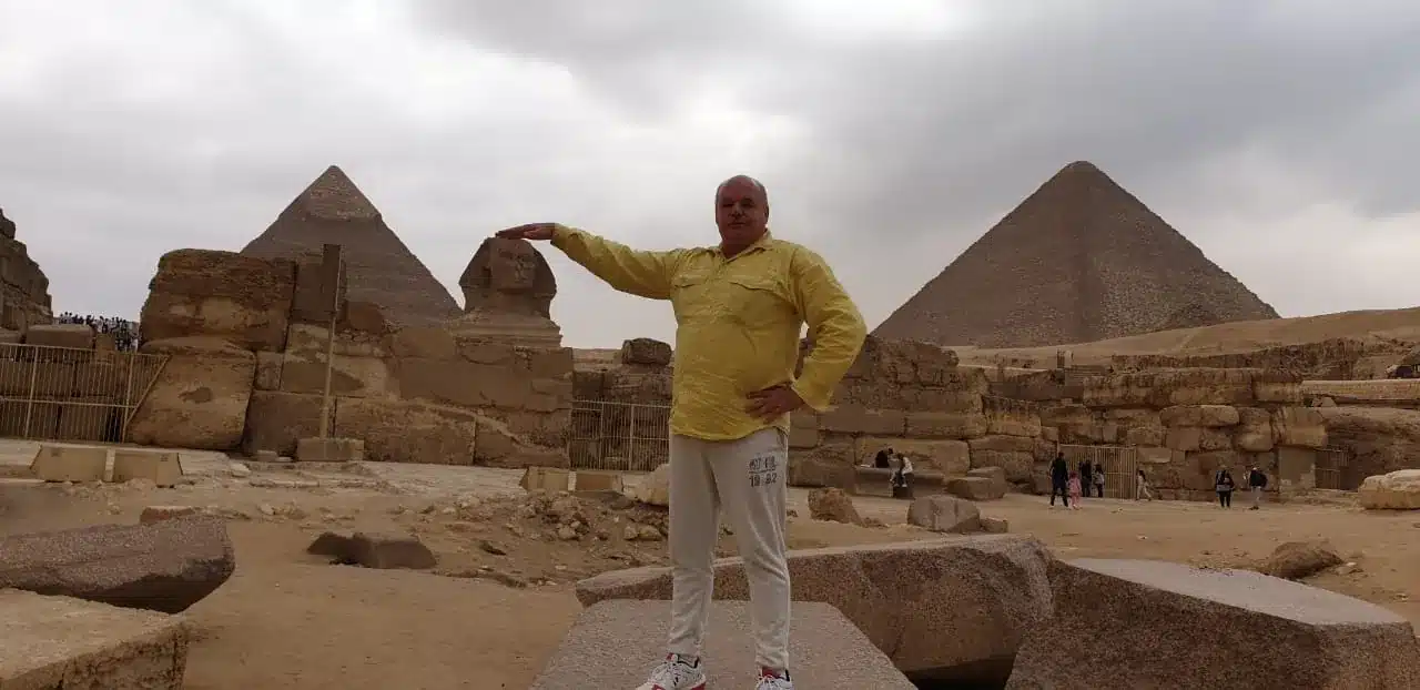 Ed's Biography v1 59 Ed at the Pyramids of Giza, Egypt